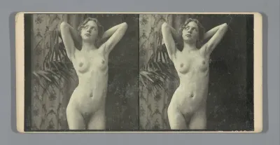 Portret van een naakte vrouw