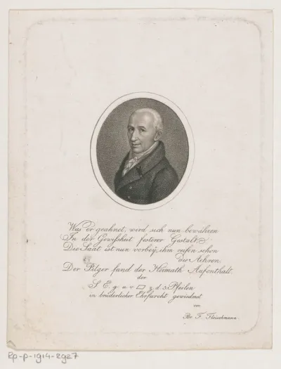 Portret van een onbekend familielid van Friedrich Fleischmann