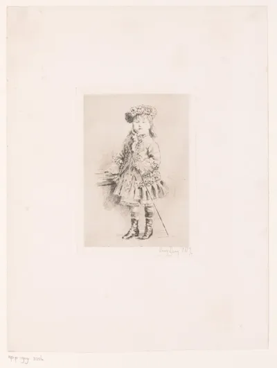 Portret van een onbekend jong meisje, mogelijk P. van Eersel
