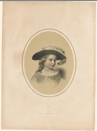 Portret van een onbekend kind met hoed