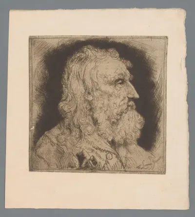 Portret van een onbekende bebaarde man