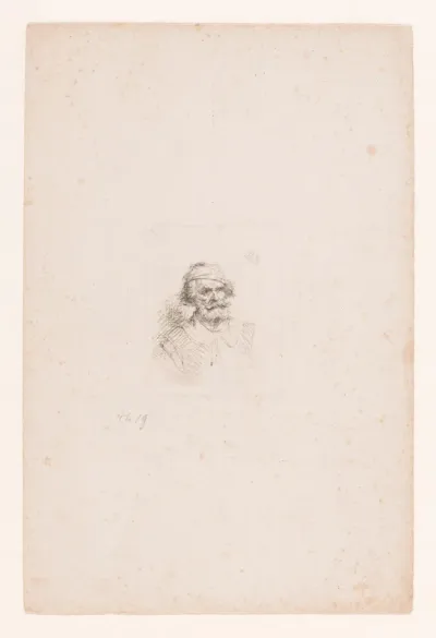 Portret van een onbekende bebaarde soldaat