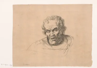 Portret van een onbekende blinde man, mogelijk Homerus