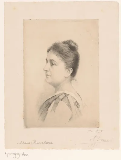 Portret van een onbekende dame, mevrouw Rouclare