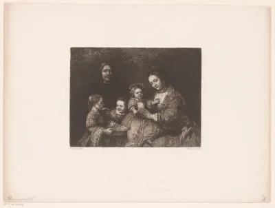 Portret van een onbekende familie