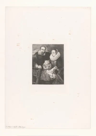 Portret van een onbekende familie