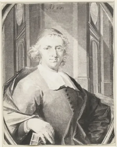 Portret van een onbekende geestelijke, driekwart naar rechts