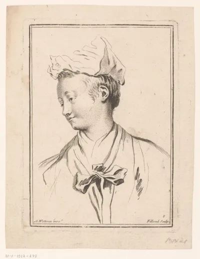 Portret van een onbekende jonge vrouw, gezicht naar links gekeerd