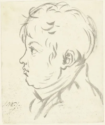 Portret van een onbekende jongeman, in profiel