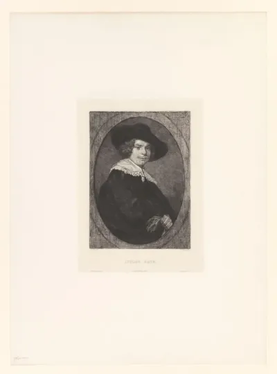 Portret van een onbekende jongeman met brede hoed