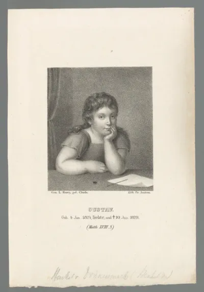 Portret van een onbekende jongen, mogelijk Gustav Henckel von Donnersmark