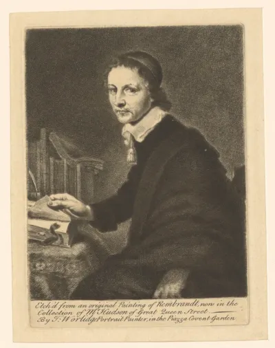 Portret van een onbekende man aan tafel met boeken