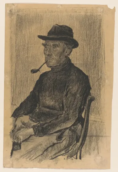 Portret van een onbekende man, aangeduid als de heer Visscher
