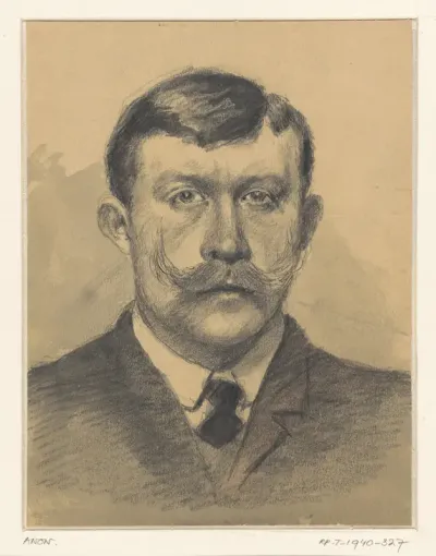 Portret van een onbekende man, en face