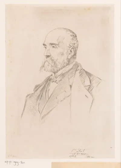 Portret van een onbekende man genaamd Ohnet