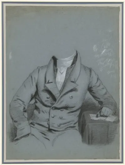 Portret van een onbekende man, het hoofd niet getekend