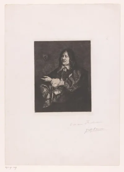 Portret van een onbekende man in historische kledij