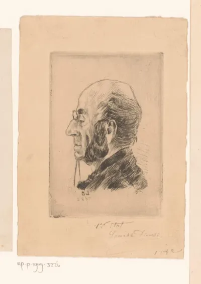 Portret van een onbekende man met binocle