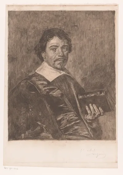 Portret van een onbekende man met boek