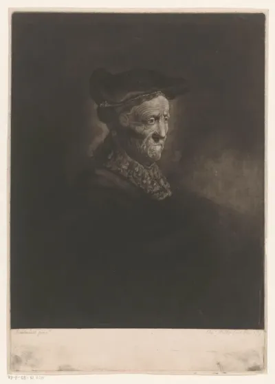 Portret van een onbekende man met een baret