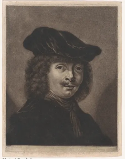 Portret van een onbekende man met een baret