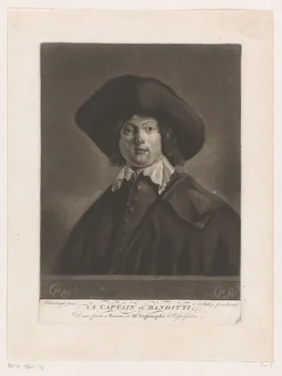 Portret van een onbekende man met een hoed