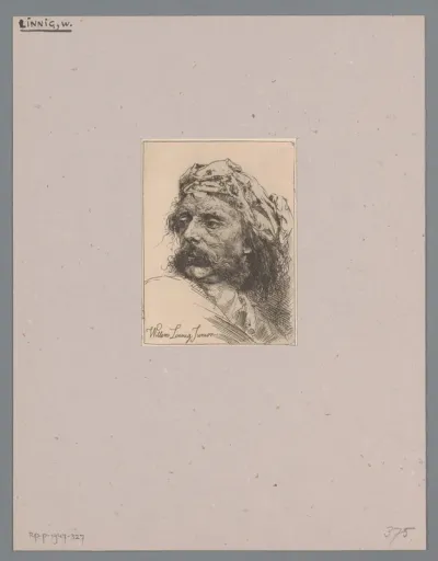 Portret van een onbekende man met een hoofddoek