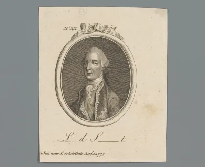 Portret van een onbekende man met een pruik als "the Earl of S__"