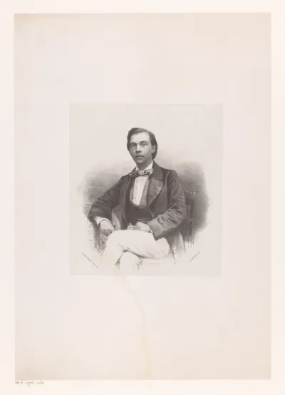 Portret van een onbekende man met geruite strik