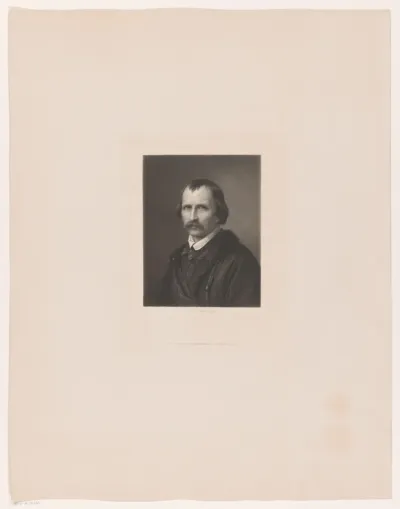 Portret van een onbekende man met hangsnor