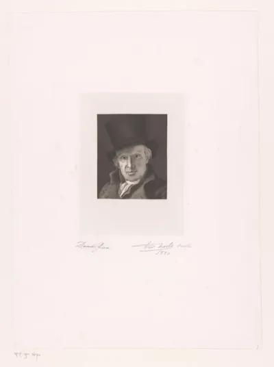 Portret van een onbekende man met hoge hoed