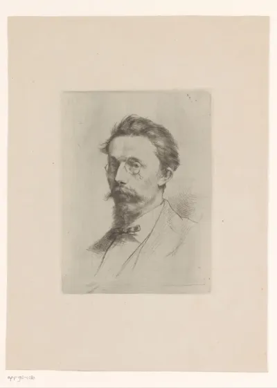 Portret van een onbekende man met lorgnet