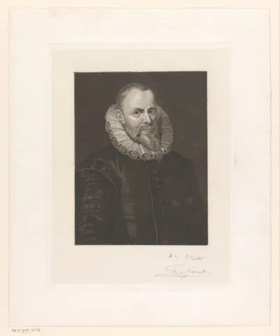 Portret van een onbekende man met plooikraag