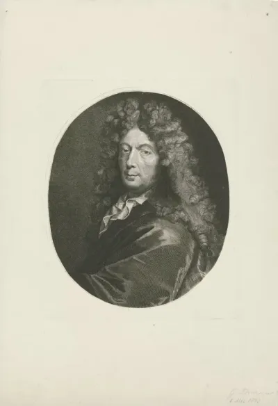 Portret van een onbekende man met pruik