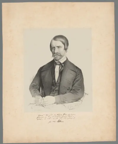 Portret van een onbekende man met roos in de hand