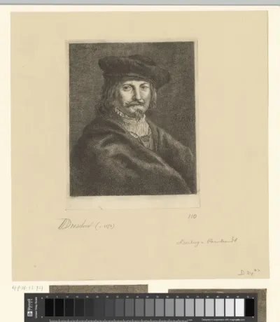 Portret van een onbekende man met sik en baret