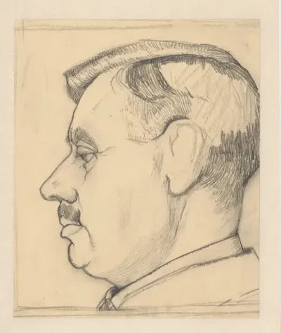 Portret van een onbekende man met snor