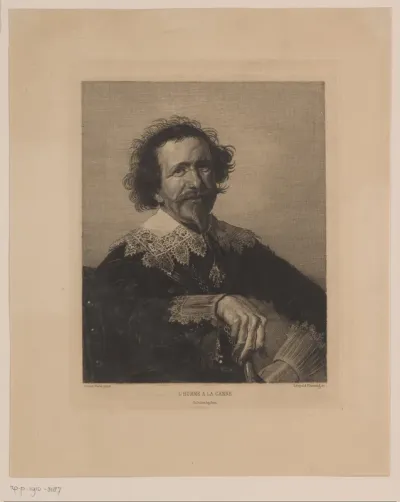 Portret van een onbekende man met stok