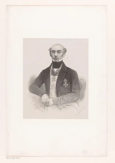 Portret van een onbekende man met twee ridderorden