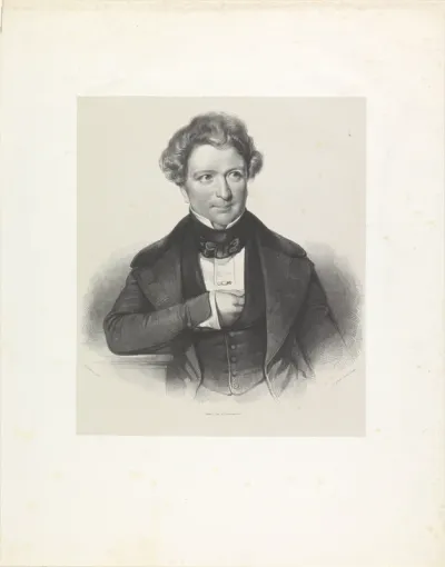 Portret van een onbekende man met zijn hand in zijn vest
