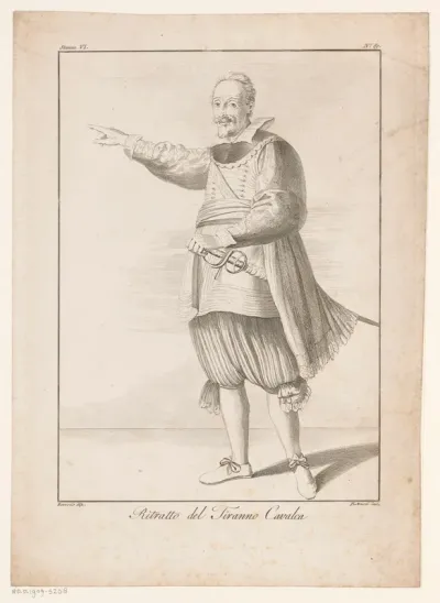 Portret van een onbekende man met zwaard