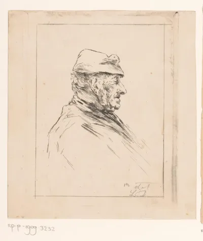 Portret van een onbekende man, mogelijk de veldwachter van Klemskerke