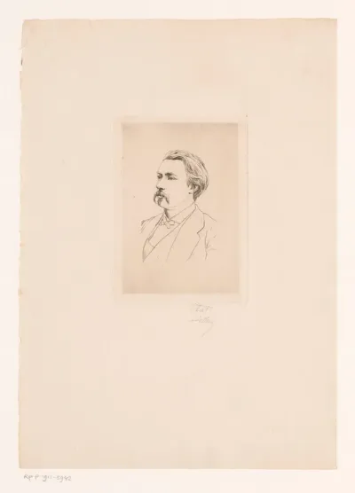 Portret van een onbekende man, mogelijk F. Henne