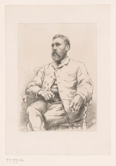 Portret van een onbekende man, mogelijk ingenieur Honorez