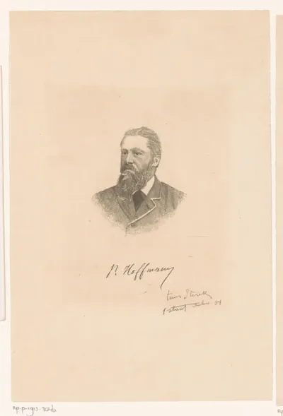 Portret van een onbekende man, mogelijk P. Hoffmann