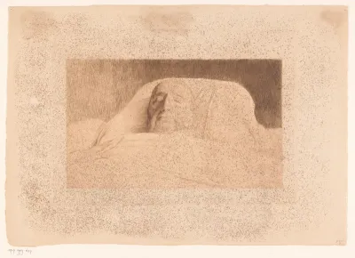 Portret van een onbekende man op zijn sterfbed, mogelijk Van Volxem
