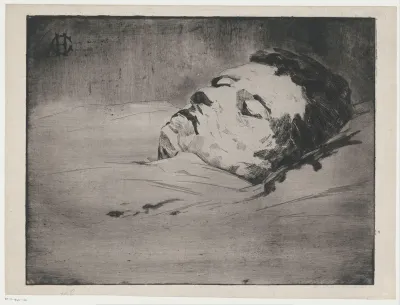 Portret van een onbekende man op zijn sterfbed