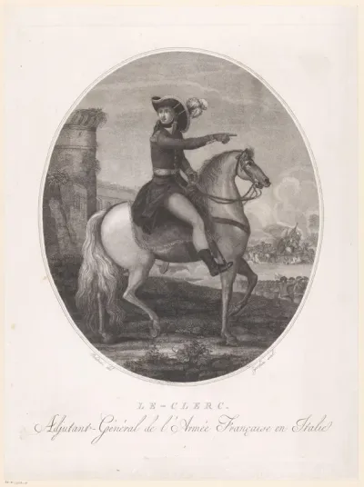 Portret van een onbekende man te paard