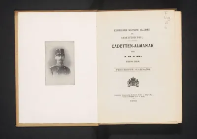 Portret van een onbekende militair van de Koninklijke Militaire Academie in Breda