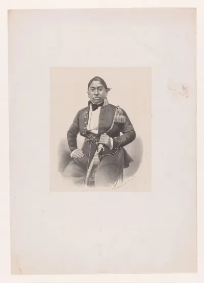Portret van een onbekende officier uit Nederlands-Indië